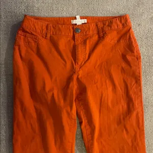 Chicos 0.5 orange pants small sz 6 thumbnail 3