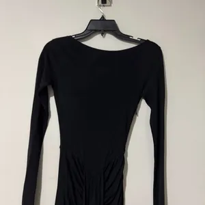 STAUD Gres Draped Midi Dress Size XS Black Long Sleeve thumbnail 3