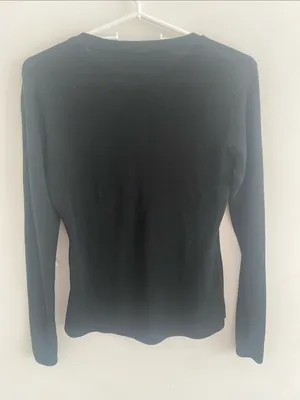 Ororo Merino Wool L/S Crew 200mg Black SMALL thumbnail 4