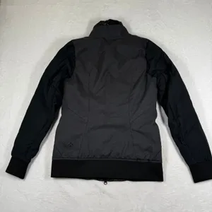 Lululemon Mixed Media Bomber Jacket Black Gray Full Zip Athleisure Womens est 6‎ thumbnail 12