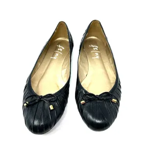 fs/ny Size 6 Flats Black Ballet Slip on Bow Tie Solid Casual Everyday‎ Basic thumbnail 10