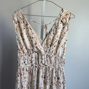 Anthropologie Grade & Gather sz S cream brown cottage‎ milkmaid Y2K maxi dress thumbnail 2