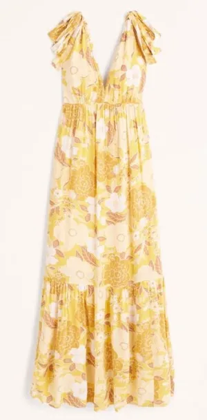Abercrombie Yellow Dress Floral thumbnail 1