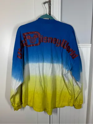 Disney Snow White Spirit Jersey Blue Yellow Ombre Poison Apple Disneyworld Sz M thumbnail 2