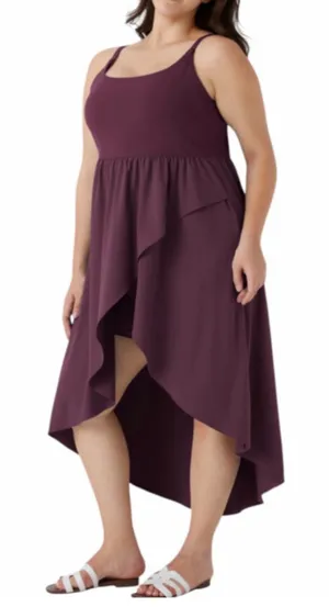 2X Halara Breezeful Asymmetric Crossover Hem 2-Piece Flowy Midi Quick Dry Dress thumbnail 1