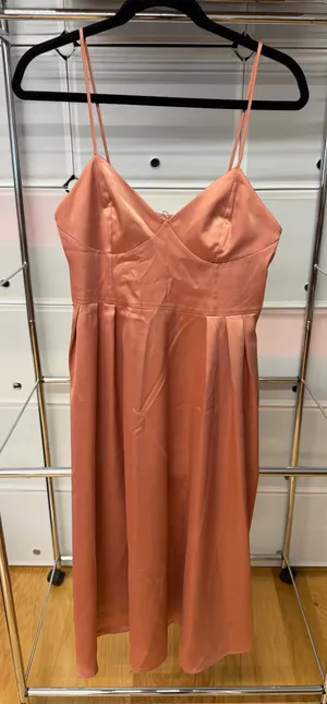 H&M Pink Satin Dress thumbnail 1