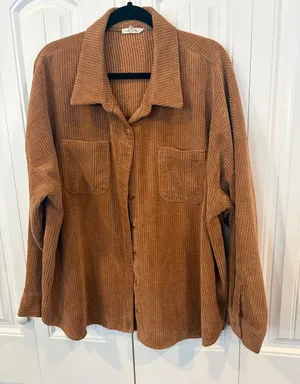 Maurices tan corded Shacket size XXL thumbnail 1