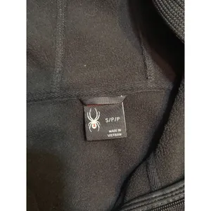 Spyder Black Textured Knit Full Zip Hooded Jacket Small Petite thumbnail 5