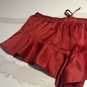 Victoria's Secret Red Pull On PJ Pajama Lounge Shorts Satin Sz Small S thumbnail 5