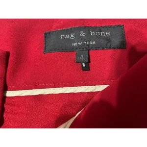 Rag & Bone Red Dress Pants Sz 4 Trousers Office Career Professional Holiday USA thumbnail 7