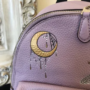 x Chelsea Champlain Leather Mini Charlie Backpack, Lilac Purple, F77899 thumbnail 2