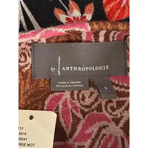 by Anthropologie metallic floral brocade short sleeve top Size Small thumbnail 6
