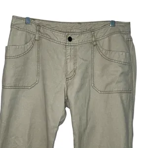 Patagonia Women Size‎ 8 Beige Hemp Blend Straight Leg Pants Pockets Mid Rise thumbnail 2