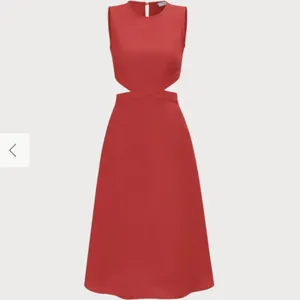 RIHOAS The Red Round Neck Cut-Out Midi Dress 3 thumbnail 6