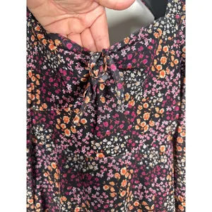 ASOS The Frolic Square Neck Midi Tea Dress With Mesh Sleeves Ditsy Floral Size 6 thumbnail 4