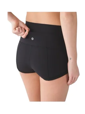 HTF: new Lululemon ॐ Wunder High Waist Yoga Running Short 2" Inseam ॐ Black 8 thumbnail 4
