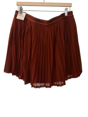 CALIA Pleated Mesh Mini Skort Red Brown Size XXL NEW Tennis Pickleball Sporty thumbnail 3