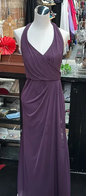 Davids Bridal sz 10 long purple formal dress thumbnail 1