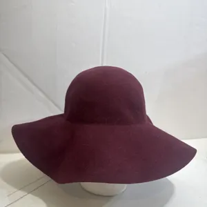 Scala Collezione Felt Floppy Wide Brim Band One Size 100% Wool Burgundy Hat thumbnail 6