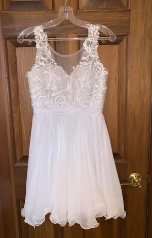 PromGirl Formal Homecoming Dress White thumbnail 1