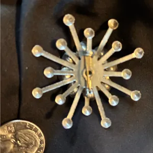 Vintage Costume Rhinestones Atomic Starburst thumbnail 3