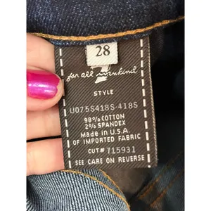 7 For All Mankind Bootcut Jeans Dark Wash‎ Mid Rise Stretch Denim Women's 28 thumbnail 8