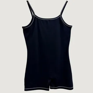 Nike One Dri-FIT Short‎ Bodysuit Black Contrast Stitch Athletic Romper XL Sporty thumbnail 2
