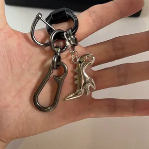 Dinosaur Car Keychain for Men Women Braided Rope Carabiner Keychain Bag Charm thumbnail 6