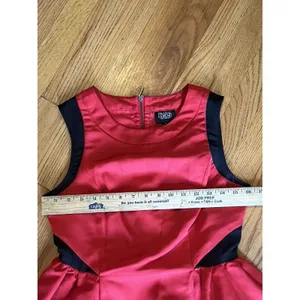 Prabal‎ Gurung Fit Flare Party Dress 4 Red Lined Stretch Polyester Knee Length thumbnail 7