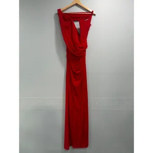 Deme by Gabriella Adrianna Romantic Draped Ethereal Formal Dress NWT Red S $405 thumbnail 2