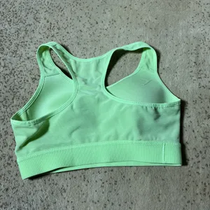 Gymshark Mesh Racerback Sports Bra Womens S‎ Green Neon Activewear Molded Cup thumbnail 5
