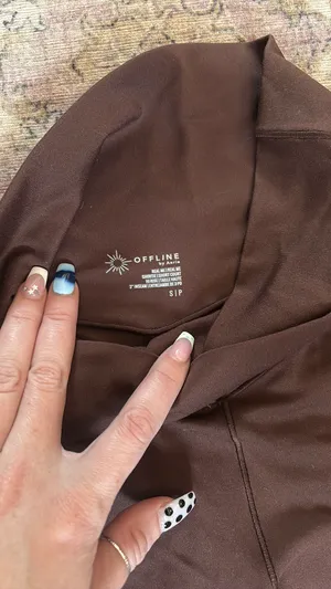 Aerie Brown Crossover Biker Shorts OFFLINE 3” Inseam thumbnail 3