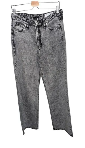 Rag and Bone Featherweight Logan High-Rise Wide-Leg Jeans Slate Grey Size 28 thumbnail 1