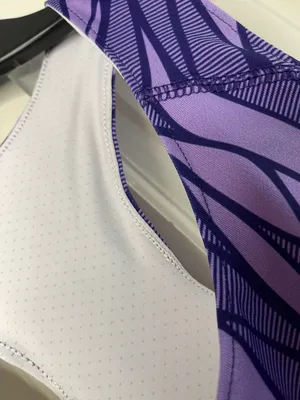 Purple Patterned Sports Bra Size M thumbnail 4