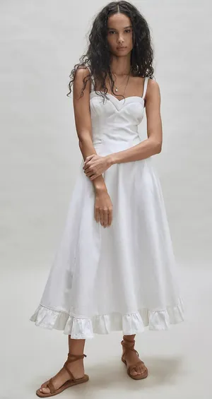 NEW Free People Another Season Midi Dress Size Medium thumbnail 1