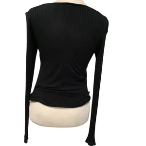 Me to We Black Crisscross Front Long Sleeve Top thumbnail 5