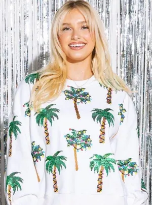 Boutique Holiday Sweatshirt Green Size M thumbnail 1