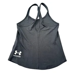 Under Armour Patriotic Flag Freedom Tank Top Black Red‎ White Blue Logo Gym Run thumbnail 7