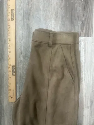 Women’s Hunter And Brown Faux Suede Brown Cargo Pants With Snakeskin Cuff Size S thumbnail 9