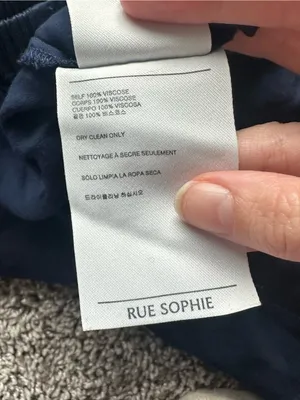 Rue Sophie Flowing Satin Wide-Leg Pants in Navy thumbnail 7