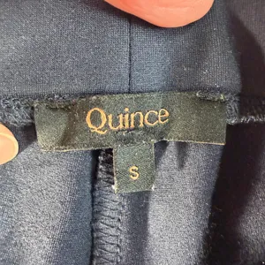 Quince S Straight Leg Ultra-Stretch Ponte Pants Navy Blue Officecore High Rise thumbnail 5