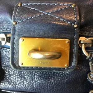 CHLOE Paddington Navy Blue Leather Tote Hand Bag w/ Padlock thumbnail 11