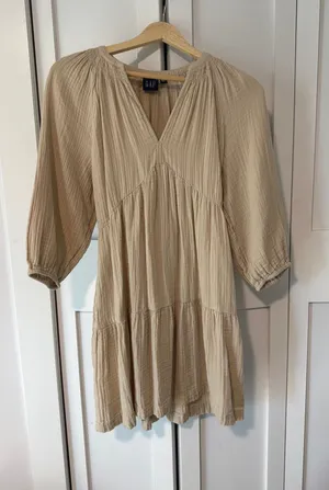 Gap Crinkle Gauze Tiered Mini Dress thumbnail 1