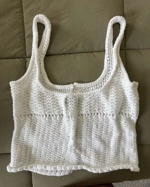 Crochet tank top cover up thumbnail 1