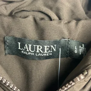 Lauren Ralph Lauren Chocolate Brown Quilted Hooded Puffer Vest Women's Large thumbnail 4