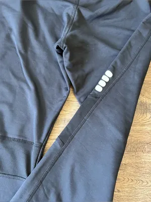 Nike|Black Dri-FIT Fleece-Lined Athletic Leggings with Small Logo sz M thumbnail 7