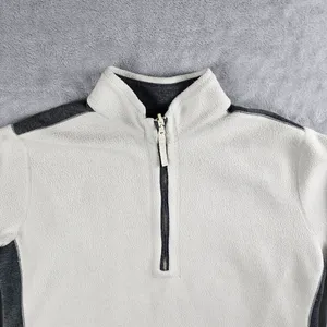 Eddie Bauer Reversible Long Sleeve 1/4 Zip Sweater Womens Size XL Gray/Cream thumbnail 2