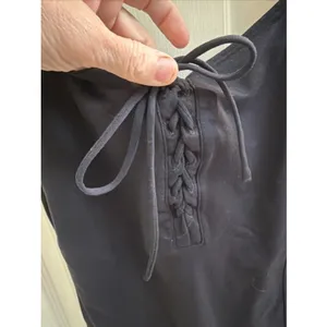 Abercrombie & Fitch Soft A&F Collection Black Thong‎ Bodysuit Sz Med Tank Top thumbnail 2