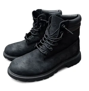 Timberland Premium Waterproof Boots Womens 9.5 Black Nubuck Lace Up A1I56S thumbnail 1