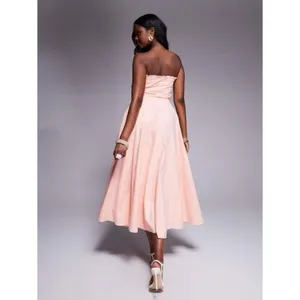 NWOT House of CB Clarabelle midi sundress in peach M thumbnail 3